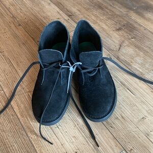 Clarks Black Suede Dessert Boots with ortholite NEW!